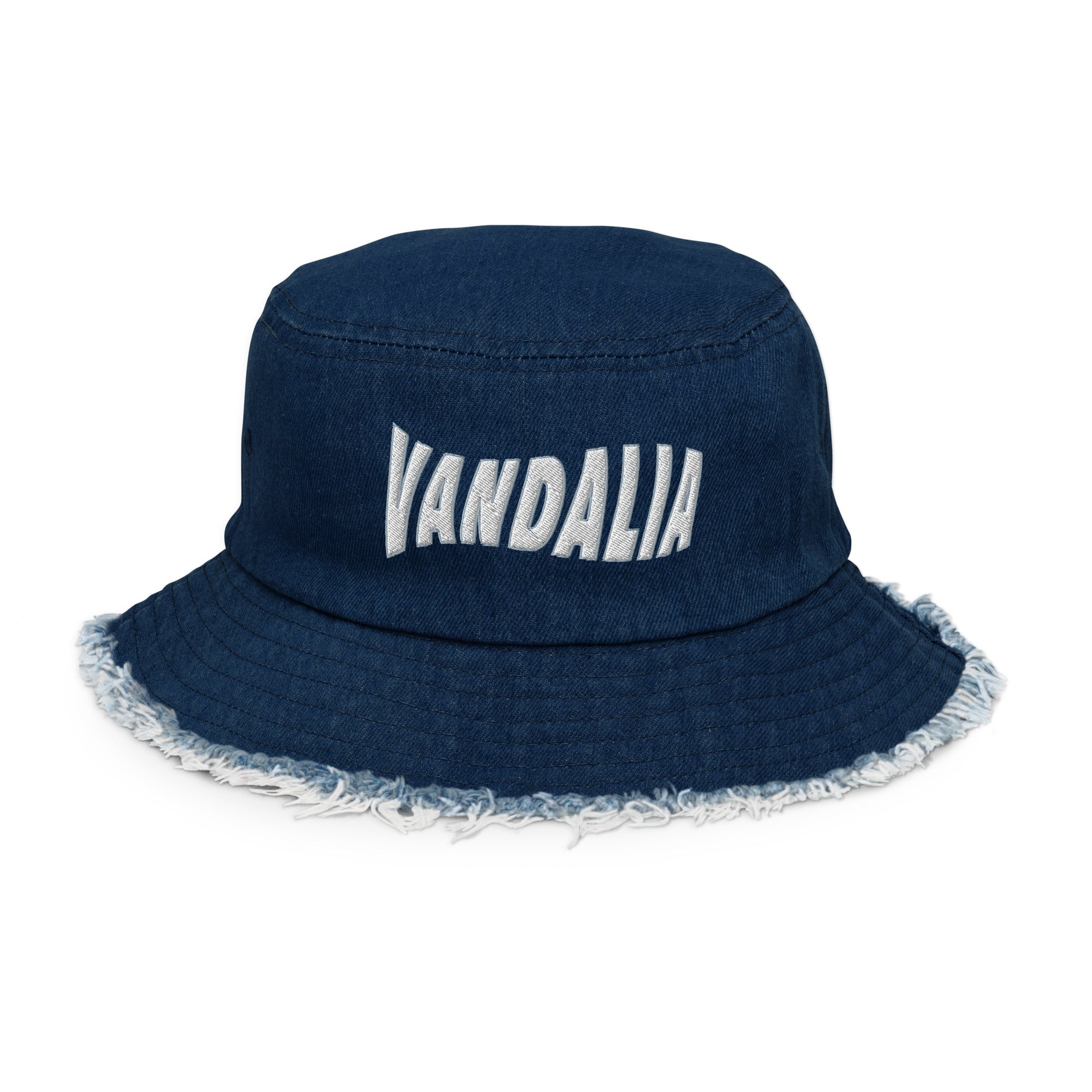 Distressed Denim Bucket Hat – World of Vandalia